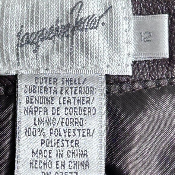 Vtg Jacqueline Ferrar in 2025 Color Trend "Brown" Women's Leather Vest Size 12 - Picture 4 of 8